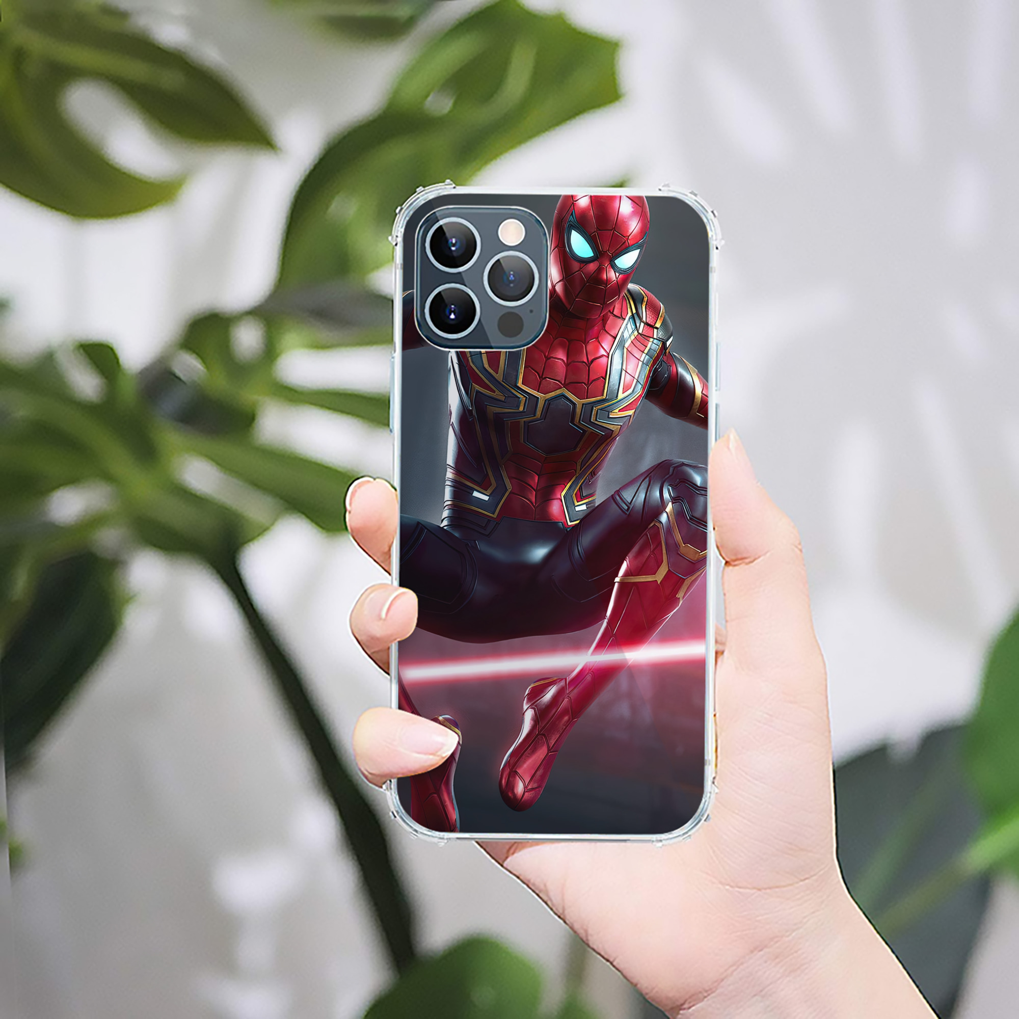（画像用） Spider Man スパイダーマン 【iPhone 12シリーズ対応】透明スマホケース（クリアソフトケース）